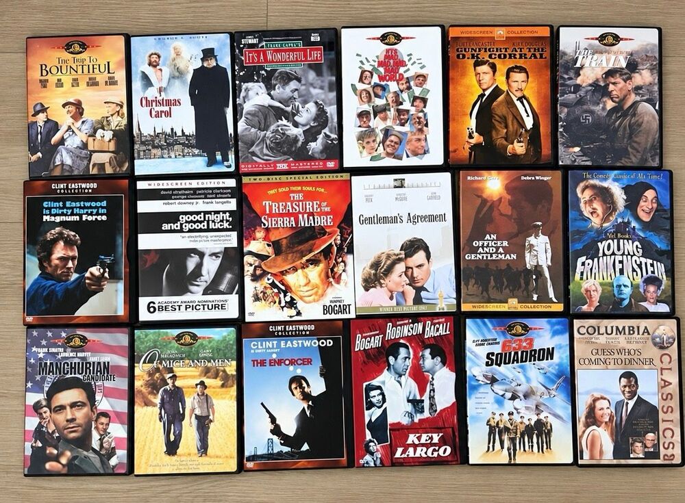 18 Classic DVD Movie Lot It’s a Wonderful Life Key Largo Young Frankenstein